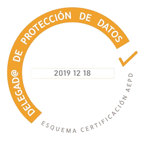 Sello de Delegado de Protección de Datos certificado de nuestro DPD